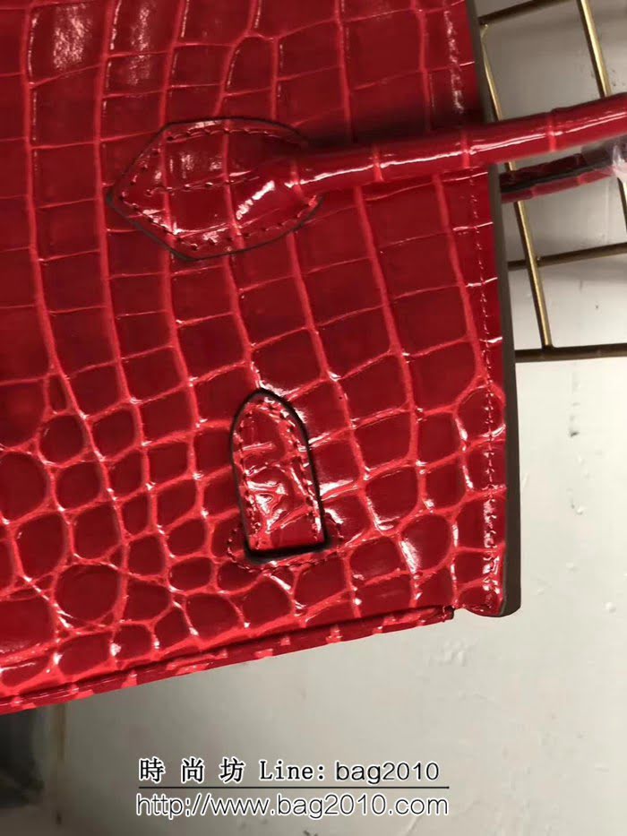 愛馬仕Hermes 鱷魚紋原版牛皮 鉑金包  0AM1629